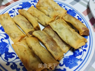 炸春卷的做法步骤：4