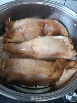鱿鱼黑豆糯米饭的做法步骤：13
