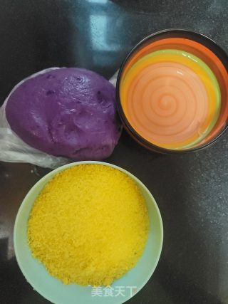 香酥紫薯球的做法步骤：1