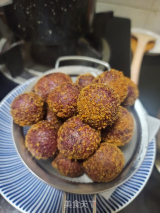 香酥紫薯球的做法步骤：8