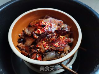 腊肉蒸干豆角的做法步骤：11