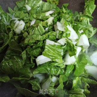 青菜烩肉圆的做法步骤：3