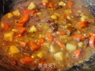 咖喱牛肉焗饭的做法步骤：7