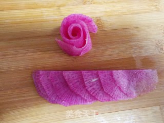 萝卜枚瑰花—蘸酱菜的做法步骤：6
