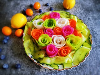 萝卜枚瑰花—蘸酱菜的做法步骤：12