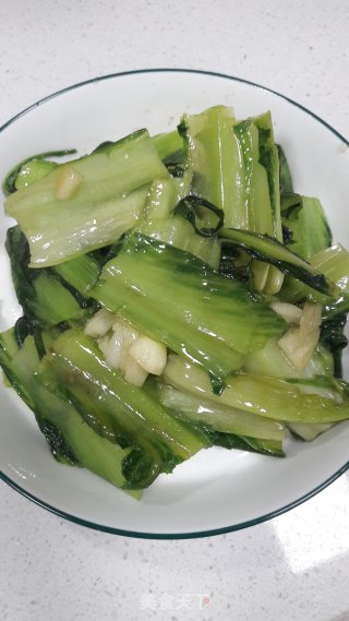 蒜炒甜麦菜的做法步骤：7