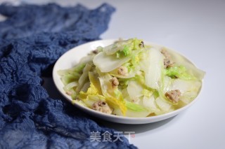 香菇肉末炒白菜的做法步骤：5