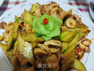 酱爆八爪鱼的做法步骤：12
