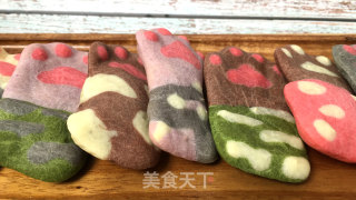 萌萌猫爪麻薯，软软萌萌，香甜软糯，不容错过的新年小甜品。的做法步骤：25
