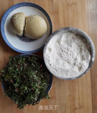 白蒿麦饭的做法步骤：1