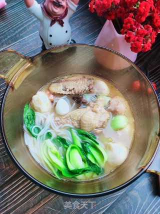 鸡汤米线的做法步骤：9