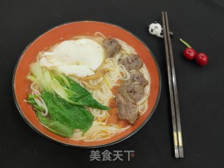 牛肉鳞虾鸡蛋面的做法步骤：13
