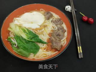 牛肉鳞虾鸡蛋面的做法步骤：14