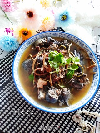 干豇豆乌骨鸡汤。的做法步骤：8