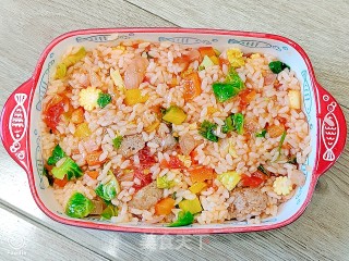 牛肉丸芝士焗饭的做法步骤：6