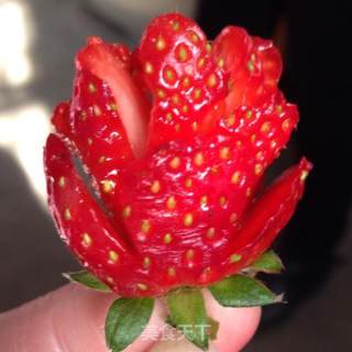 草莓玫瑰花的做法步骤：4