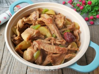栗蘑土豆炖鸡的做法步骤：15