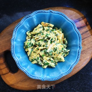 银鱼韭菜炒蛋的做法步骤：8