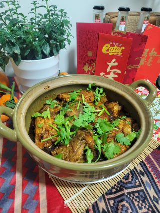 黄花鱼香芋煲的做法步骤：12