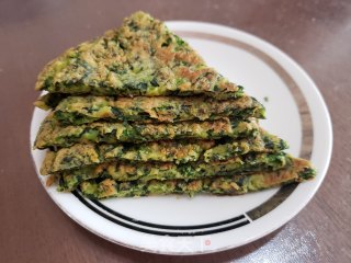 菠菜煎饼的做法步骤：9