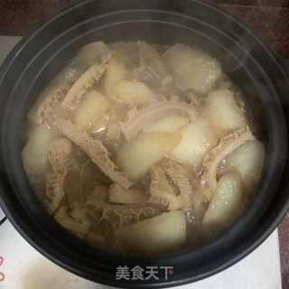 白萝卜焖牛肚牛筋的做法步骤：8