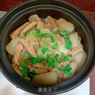 白萝卜焖牛肚牛筋的做法步骤：11