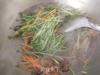 豆苗炒肉丝的做法步骤：4