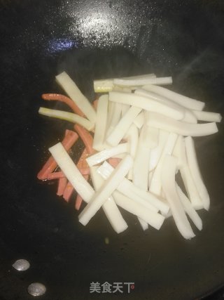 火腿炒年糕的做法步骤：7