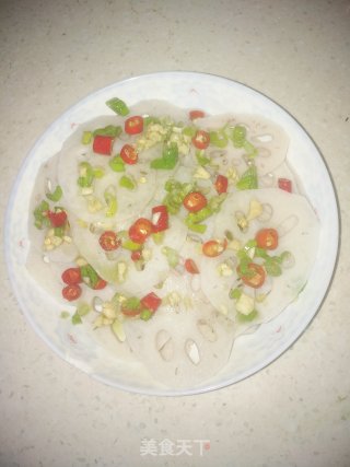 白灼莲菜的做法步骤：10