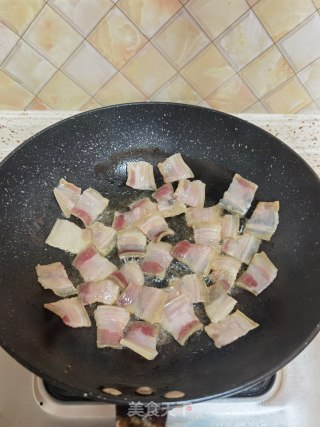 咸肉炒年糕的做法步骤：10