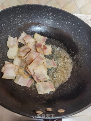 咸肉炒年糕的做法步骤：11