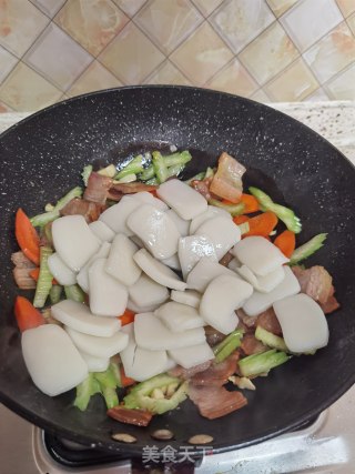 咸肉炒年糕的做法步骤：15