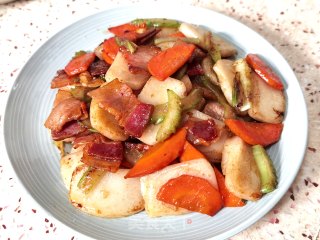 咸肉炒年糕的做法步骤：19