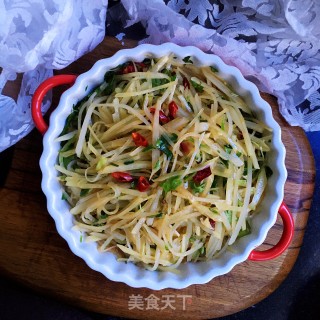 香菜拌土豆丝的做法步骤：8
