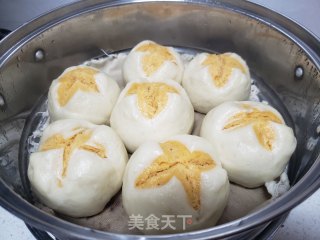 双色开花南瓜馒头的做法步骤：15