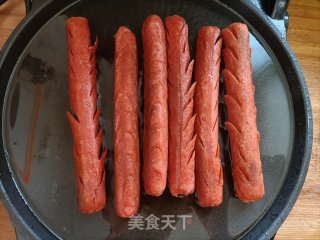 孜然火腿肠的做法步骤：3