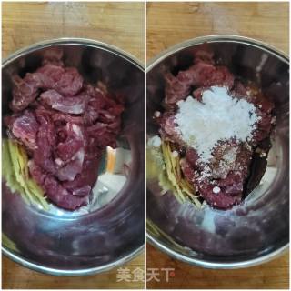 西兰花牛肉榨菜面的做法步骤：2