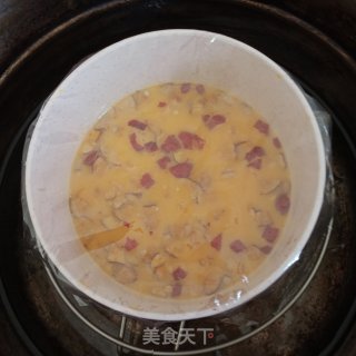 核桃蒸蛋（甜味桃羹）的做法步骤：6