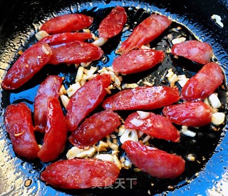 腊肠黄瓜炒杏鲍菇的做法步骤：6