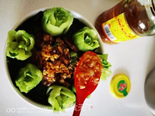 少油少盐的香菇油菜玫瑰花的做法步骤：14