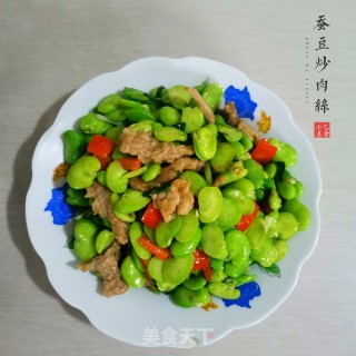 蚕豆炒肉丝的做法步骤：6