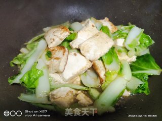 菜梗炒豆腐的做法步骤：5
