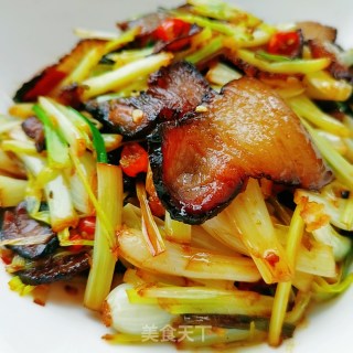 荞头炒腊肉的做法步骤：6