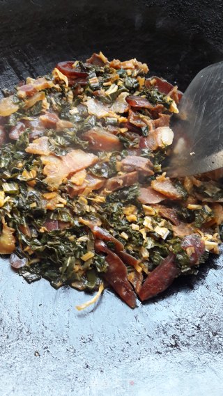 腊肉蒸菜干的做法步骤：9