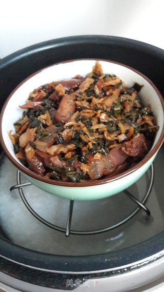 腊肉蒸菜干的做法步骤：12