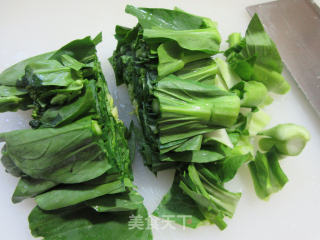 黑木耳菜芯芝士年糕的做法步骤：2