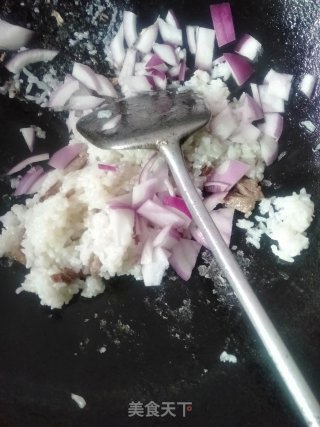 孜然牛肉粒炒饭的做法步骤：7