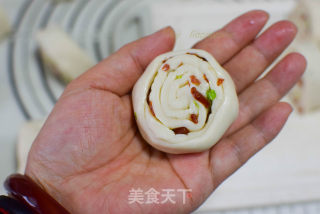 香葱甜肠早餐饼的做法步骤：8