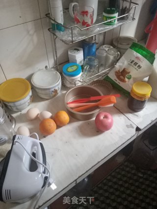 橙子苹果派蛋糕的做法步骤：1