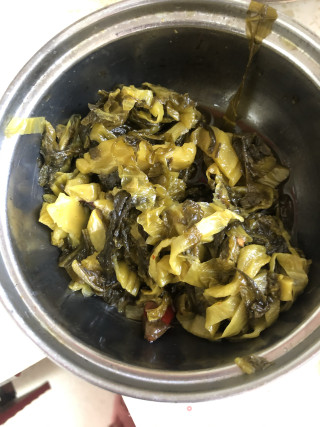 酸青菜炒米粉丝的做法步骤：1